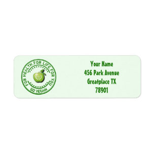 Veganistische Vegetarische Groene Appel Voor Gezon Etiket