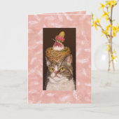 Vegankat met Opal- en Veva-kaart Kaart (Gele Bloem)