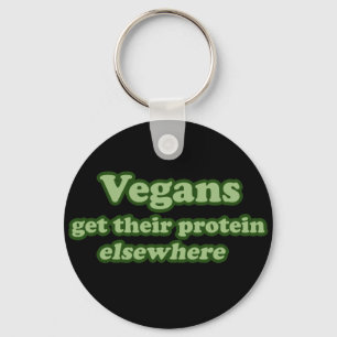 Vegans krijgen hun proteïne Elsewhere Sleutelhanger