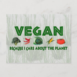 Vegans voor de planeet briefkaart