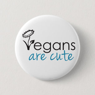Vegans zijn Cute - Advocates Custom Design Ronde Button 5,7 Cm