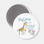 Vegans zijn diervriendelijk magneet (Voorkant / Achterkant)