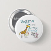Vegans zijn diervriendelijk ronde button 5,7 cm (Voorkant /achterkant)