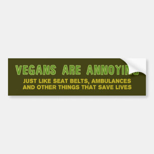 Vegans zijn vervelend bumpersticker