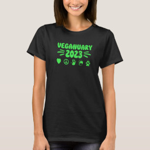 Veganuary 2023 Animal Rights Save Planet Veganism T-shirt