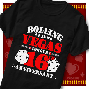 Vegas 16e verjaardag Koppel Casino Rollende Dobbel T-shirt