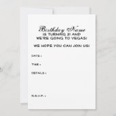 vegas à 21 ans ? invitations d'anniversaire (Dos)