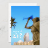 vegas à 21 ans ? invitations d'anniversaire (Devant / Derrière)