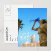 vegas à 21 ans ? invitations d'anniversaire (Devant / Derrière)
