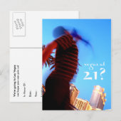 vegas à 21 ans ? invitations d'anniversaire (Devant / Derrière)