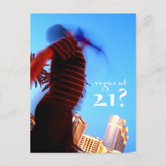 vegas à 21 ans ? invitations d'anniversaire (Devant)