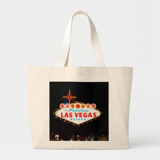 Vegas Aanmelden Grote Tote Bag (Voorkant)