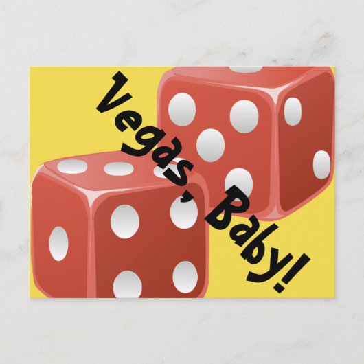 Vegas Baby Dice Briefkaart (Voorkant)