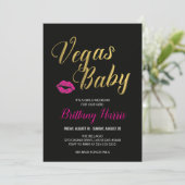Vegas Baby Itinerary Invitation Kaart (Staand voorkant)