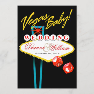 Vegas Baby. Weddenschap Sla de datum zwart op Save The Date