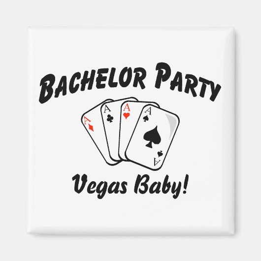 Vegas Bachelor Party Magneet (Voorkant)