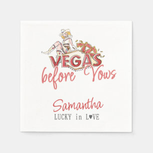 Vegas Before Vows Casino Lucky Modern Bachelorette Servet