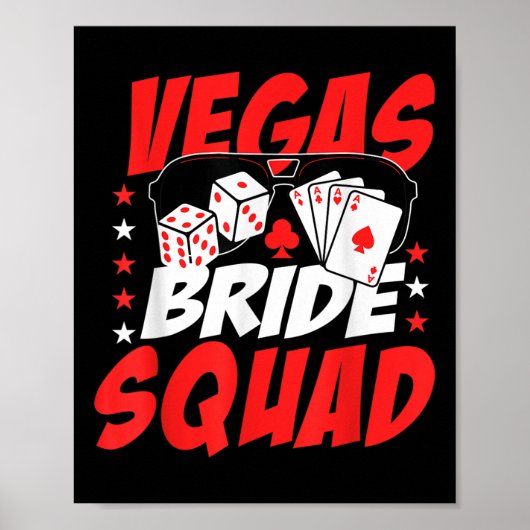 Vegas Bride Squad Wedding Bachelorette Party Poster (Voorkant)