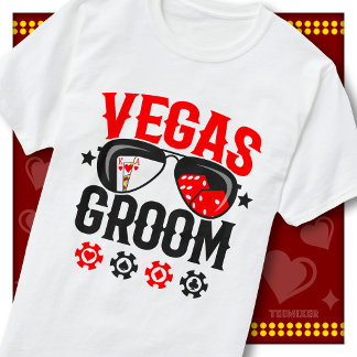 Vegas Bruidegom Bachelorfeest Casino Dobbelstenen T-shirt