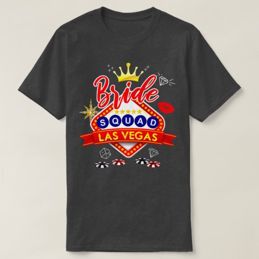 Vegas Bruidsfeest 2022, Getrouwd in Vegas Bachelor T-shirt (Design voorkant)