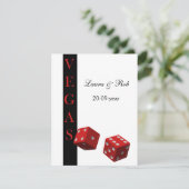 Vegas bruiloft-kaarten RSVP kaartje (Staand voorkant)