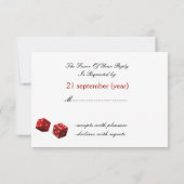 Vegas bruiloft rsvp kaartje (Achterkant)