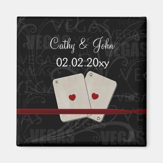 Vegas bruiloft Save the date magnet Magneet (Voorkant)