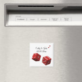 Vegas bruiloft Save the date magnet Magneet (Insitu (Vaatwasser))