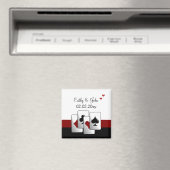 Vegas bruiloft Save the date magnet Magneet (Insitu (Vaatwasser))