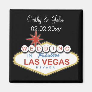 Vegas bruiloft Save the date magnet Magneet