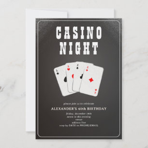 Vegas Casino Blackjack Poker Night Feest Kaart