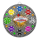 Vegas Casino Nacht Dartboard Dartbord (Voorkant)