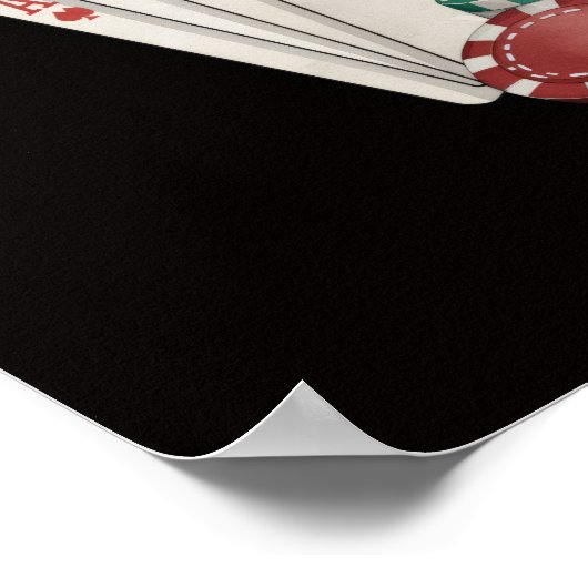 Vegas Casino Night Black Birthday Party Welcome Poster (Hoek)