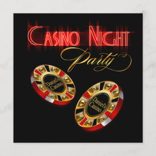 Vegas Casino Night VRAAG ME OM JE NAAM OP CHIPS TE Kaart