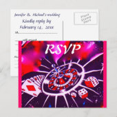 Vegas Casino Thema RSVP uitnodiging behuizingen (Voorkant / Achterkant)