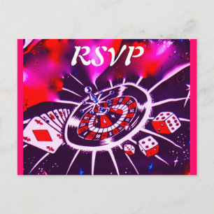 Vegas Casino Theme RSVP-uitnodigingen Uitnodiging Briefkaart