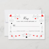 Vegas Cupido's Harten en Diamanten Wedding RSVP Au (Voorkant)