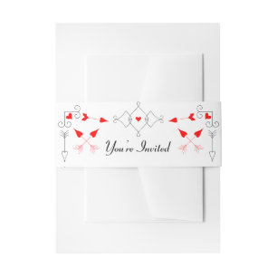 Vegas Cupid's Hearts Diamond Wedding Uitnodigingen Wikkel