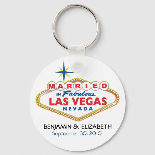 Vegas Destination Wedding Commemorative Sleutelhan Sleutelhanger (Voorkant)