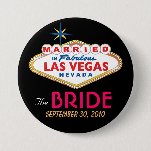 Vegas Destination Wedding the BRIDE button (Voorkant)
