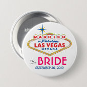 Vegas Destination Wedding the BRIDE button (Voorkant /achterkant)