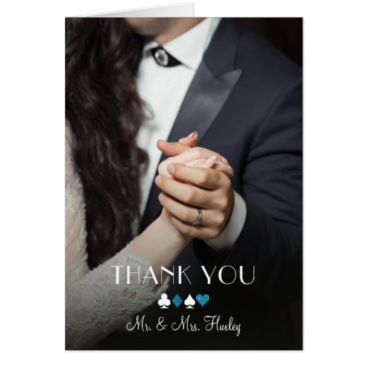 Vegas Destiny Blue Parties scintillant Photo Merci (Devant)