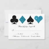 Vegas Destiny Wedding RSVP avec choix de repas ble (Devant)