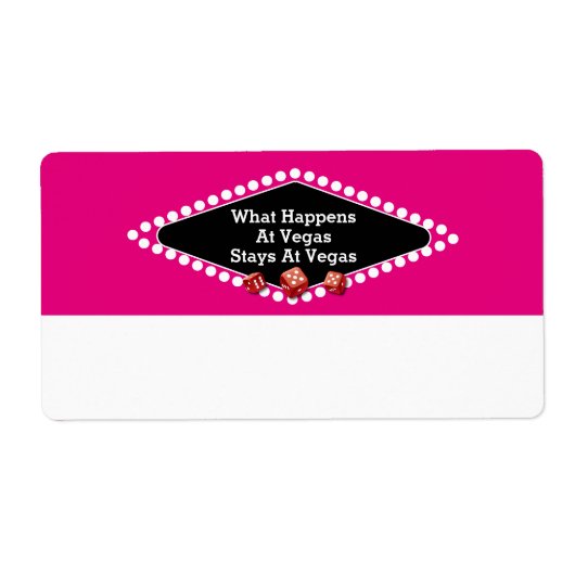 Vegas Dice Name Tag Etiket (Voorkant)