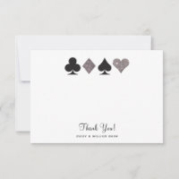 Vegas Faux Parties scintillant d'argent Carte de r