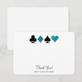 Vegas Faux Parties scintillant Turquoise Carte de  (Devant / Derrière)