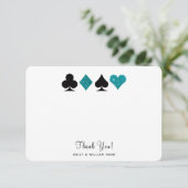 Vegas Faux Parties scintillant Turquoise Carte de  (Debout devant)