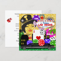 Vegas Feest - Casino / Poker Uitnodiging