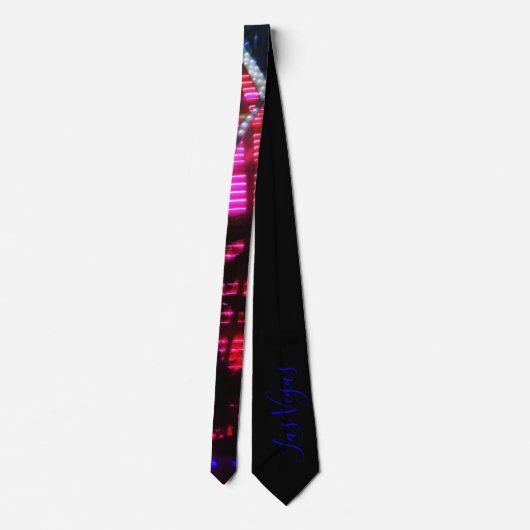 Vegas Flamingo night lights Neck Tie Stropdas (Achterkant)