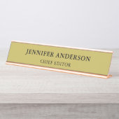 Vegas Gold Color Professional Classical Plain Bureau Naambordje (Voorkant)